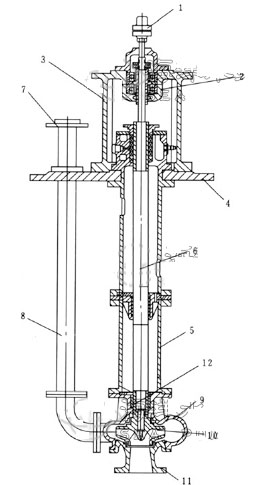 FY Stainless Steel Vertical Submerged Chemical Pump type jiegoutu 1