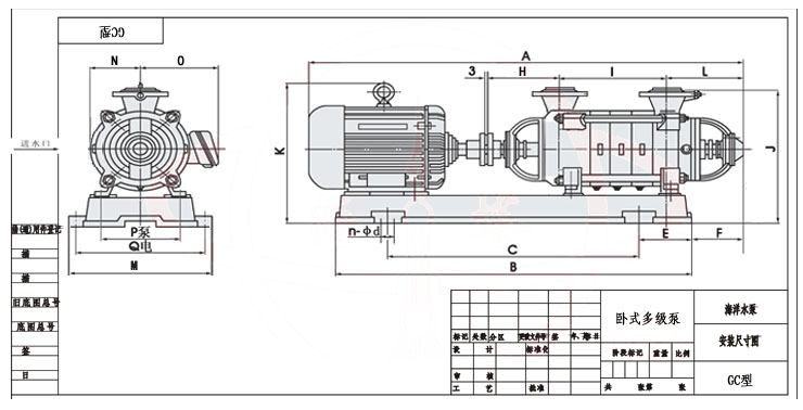 GC Horizontal Multistage Boiler Feed Pump typeanzhuang